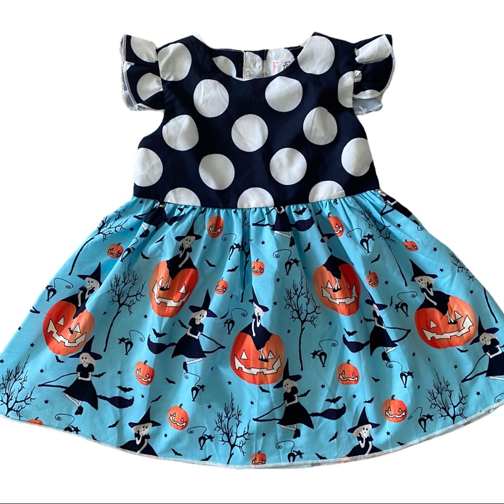 Boutique FUYIMEI Halloween PUMPKIN Dress Girls 90